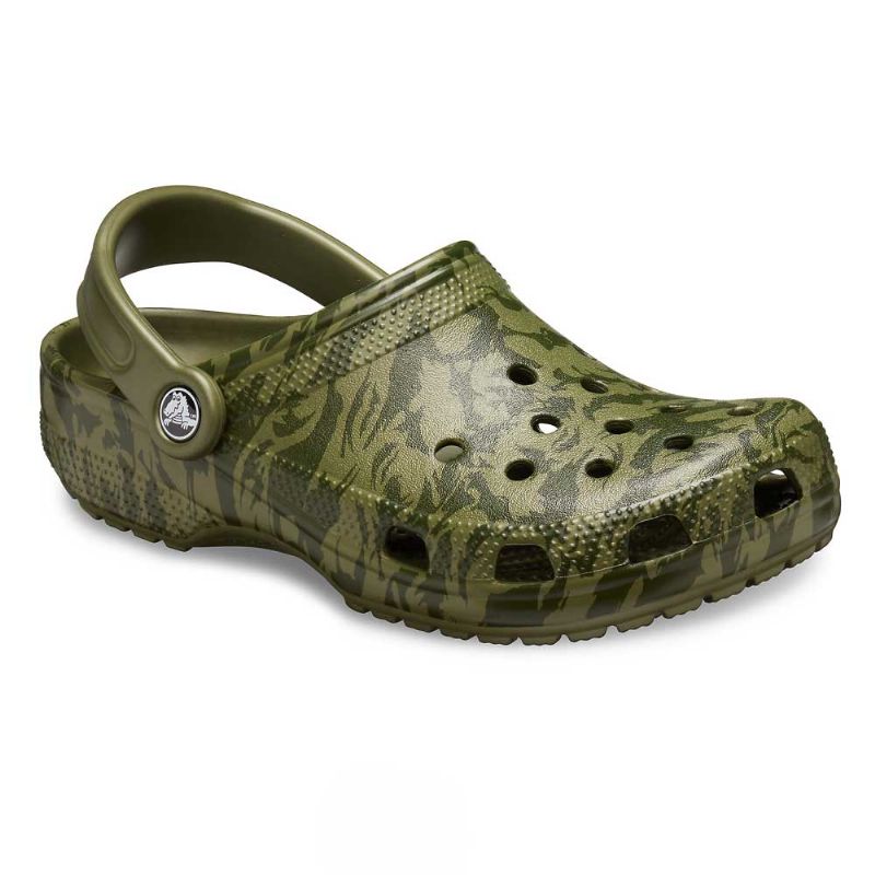 Crocs Classic Printed Camo Clog Army Green UK 10-11 EUR 45-46 US M11 (206454-309)